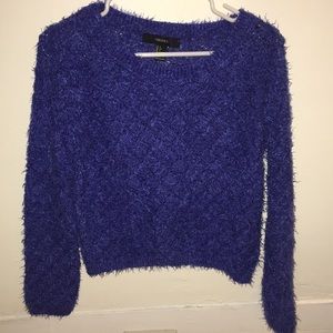 Blue fuzzy sweater